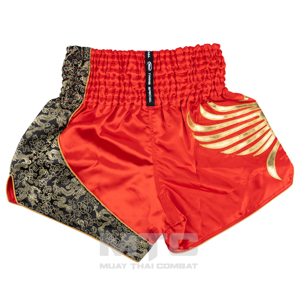 Pantaloncini Muay Thai Satinati - Thai Boxe, Kick Boxing, MMA - Vita Elasticizzata Con Laccio